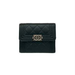 CHANEL Black Caviar Leather Wallet